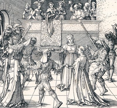 Dance by Torchlight, Augsburg, 1516 1906 by Albrecht Dürer