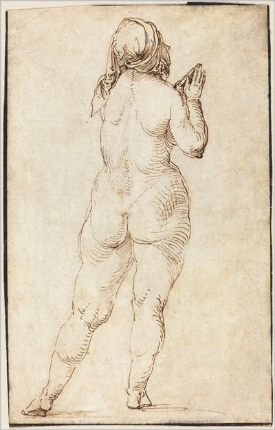 Female Nude Praying by Albrecht Dürer