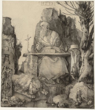 Saint Jerome beside the Willow by Albrecht Dürer