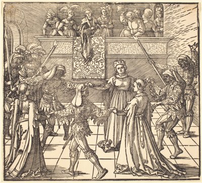 Masquerade Dance with Torches by Albrecht Dürer