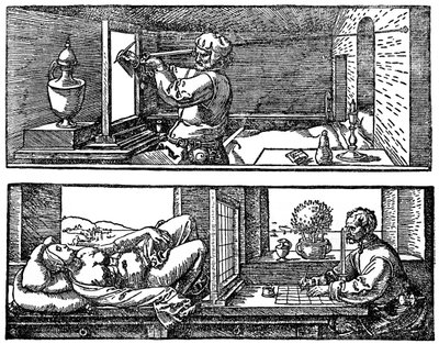 Perspective machine, 1525, 1936 by Albrecht Dürer