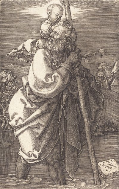 Saint Christopher Facing Left, 1521 by Albrecht Dürer