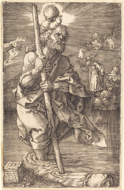 Saint Christopher Facing Right by Albrecht Dürer