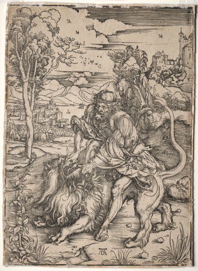 Samson Killing the Lion, c1496-1497 by Albrecht Dürer