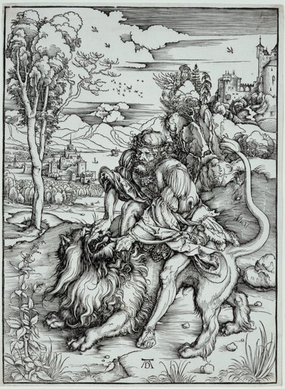Samson Slaying the Lion by Albrecht Dürer