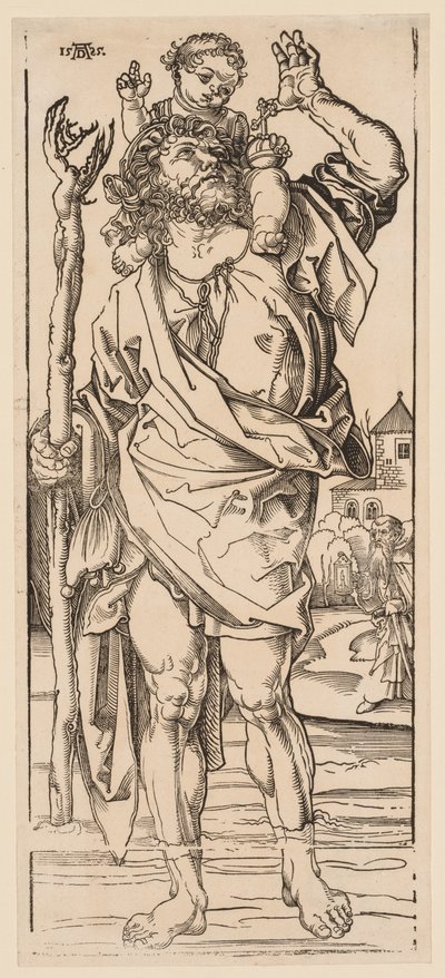 St. Christopher Crossing the Stream, 1528 by Albrecht Dürer