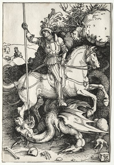 St. George Killing the Dragon, 1500s by Albrecht Dürer