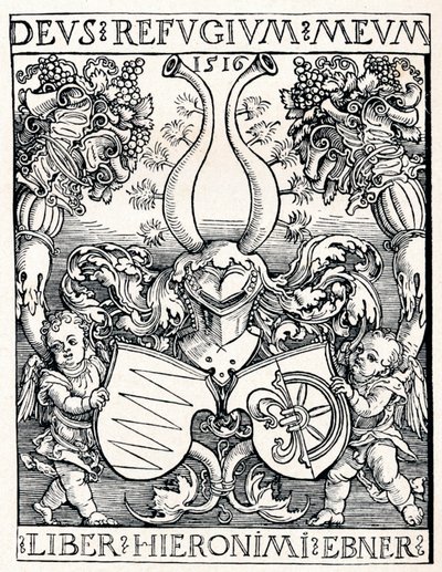 The Bookplate of Jerome Ebner by Albrecht Dürer