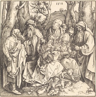 The Holy Family with Two Music-Making Angels by Albrecht Dürer
