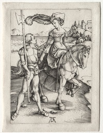 The Lady Riding and the Landsknecht by Albrecht Dürer