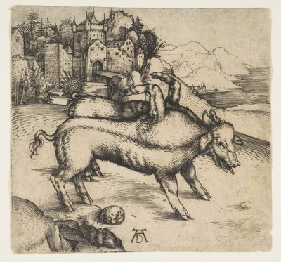 The Monstrous Pig of Landser by Albrecht Dürer