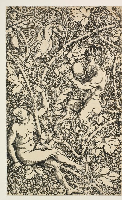 Two Designs for Tapestry with Satyr Family by Albrecht Dürer