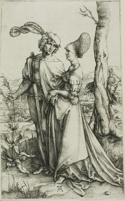 Young Couple Threatened by Death (The Promenade) by Albrecht Dürer