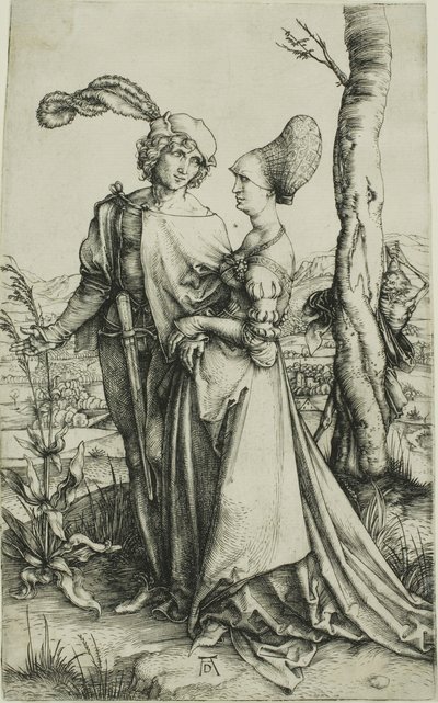 Young Couple Threatened by Death (The Promenade) by Albrecht Dürer