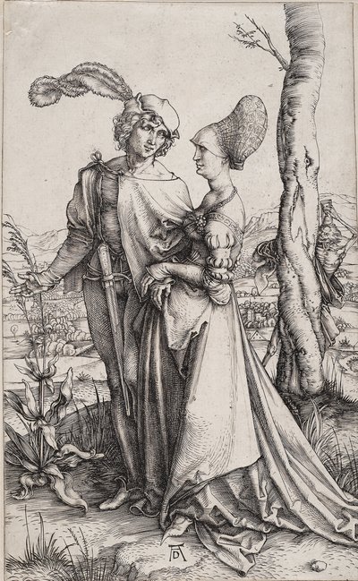 Young Couple Threatened by Death (The Promenade) by Albrecht Dürer