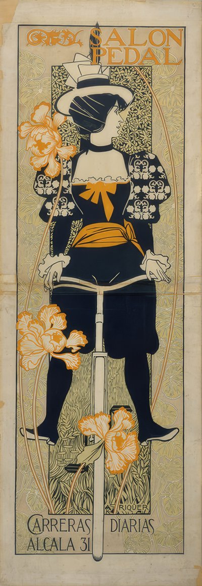 Salon Pedal (Advertising Poster) by Alejandro de Riquer Inglada