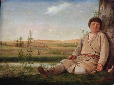 Sleeping Shepherd Boy by Aleksei Gavrilovich Venetsianov