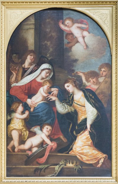 Mystical Wedding of Saint Catherine by Alessandro (1588 1648) Varotari