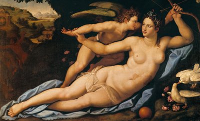 Venus and Cupid by Alessandro Allori