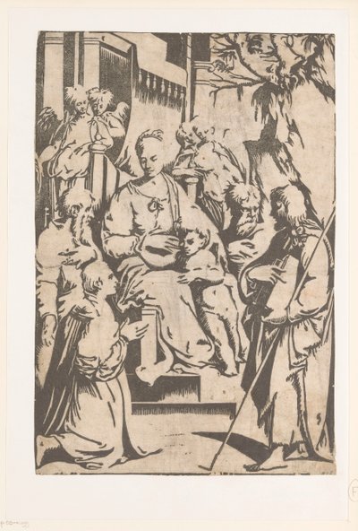 Mary with Child Surrounded by Saints by Alessandro Gandini
