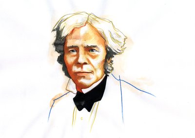 Portrait of Michael Faraday, British physicist and chemist by Alessandro Lonati