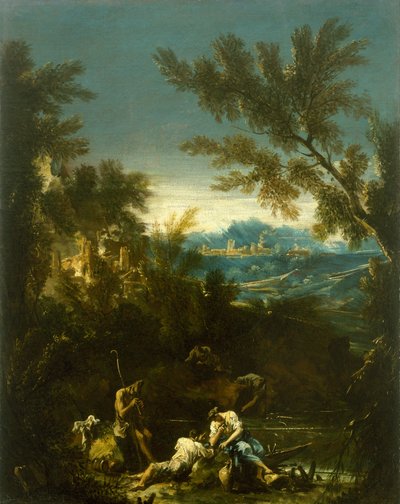 Landscape with Figures by Alessandro Magnasco