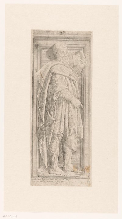 Bas-relief with Standing Prophet with Scroll by Alessandro Nani