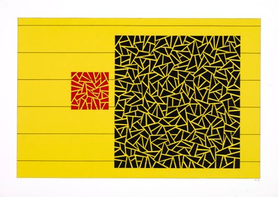 Poise on Yellow Field by Alex Dunn