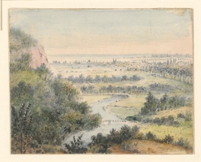 New Haven from East Rock by Alexander Jackson Davis