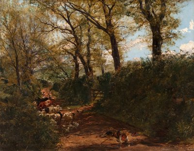 Spring Sunshine: A Lane Near Melrose by Alexander Jnr. Fraser