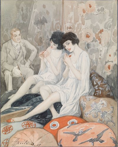 Lady in Her Boudoir by Alexander Petrovich Apsit