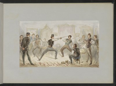 Sword Fight Between Two Men by Alexander Ver Huell
