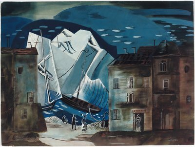 A Harbour Scene by Alexandra Alexandrowna Exter