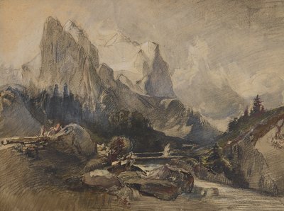 The Wetterhorn in the Bernese Oberland by Alexandre Calame
