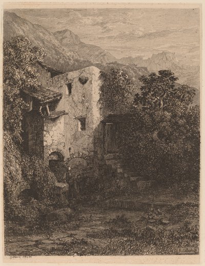 Dilapidated House by Alexandre Calame