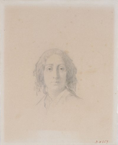 Portrait of George Sand by Alexandre Damien Manceau