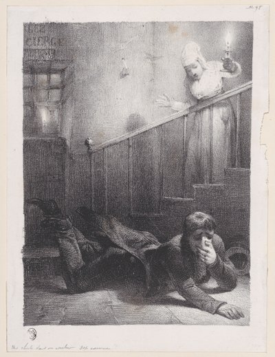 A Fall Down the Stairs by Alexandre Gabriel Decamps