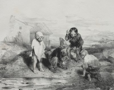 The Deciding Throw by Alexandre Gabriel Decamps