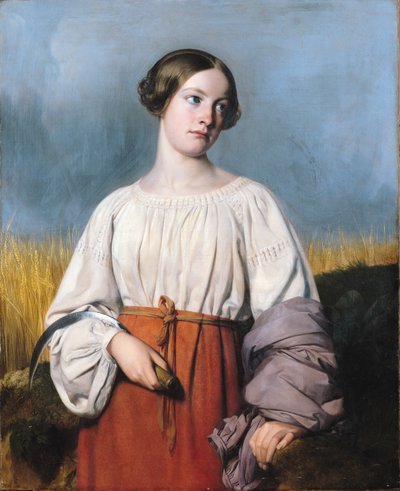 Harvester Holding her Sickle by Alexandre Jean Baptiste Hesse
