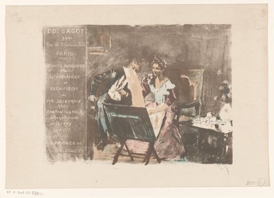 Visiting Card of Print Dealer Edmond Sagot in Paris by Alexandre Lunois