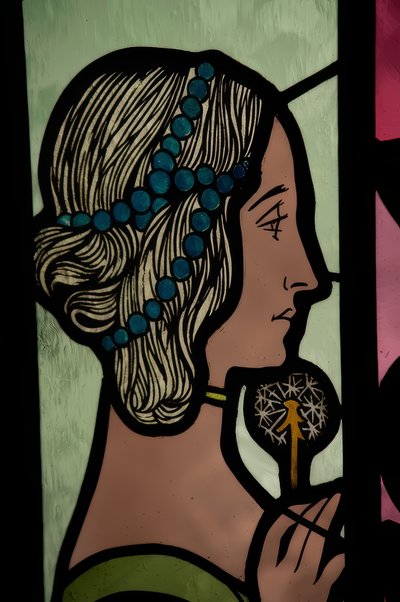 Stained Glass (Allegory of Poetry) by Alexandre de Riquer