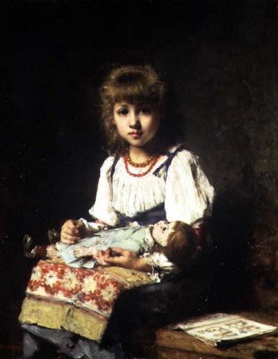 Playing Mother by Alexei Alexevich Harlamoff