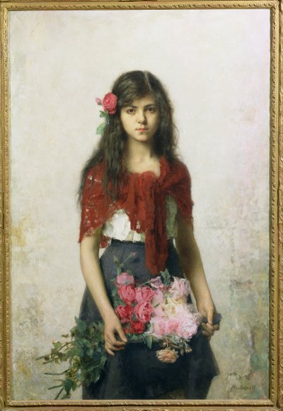 The Flower Seller by Alexei Alexevich Harlamoff
