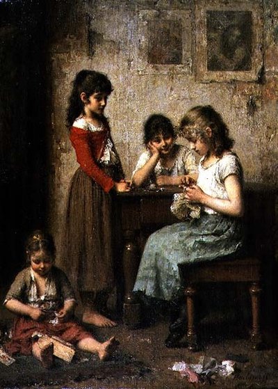 The Young Seamstress by Alexei Alexevich Harlamoff