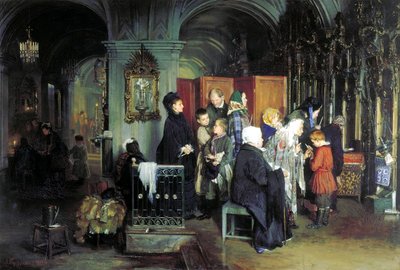 Before the Confession by Alexei Ivanovich Korzukhin
