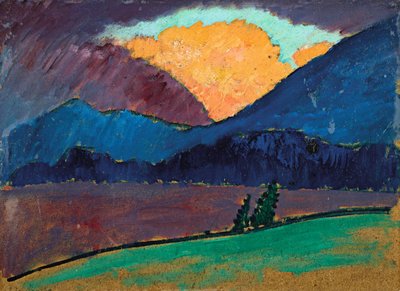 Summer Evening at Murnau, 1908-1909 by Alexei Javlensky von