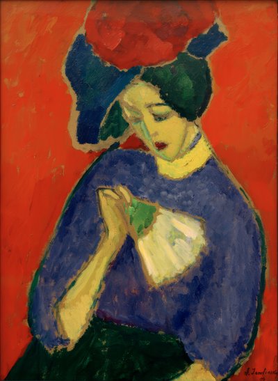 Lady with Fan by Alexej von Jawlensky