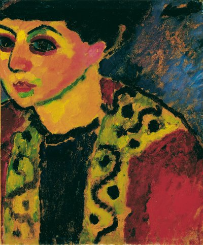 Lady in Front of Blue Background by Alexej von Jawlensky