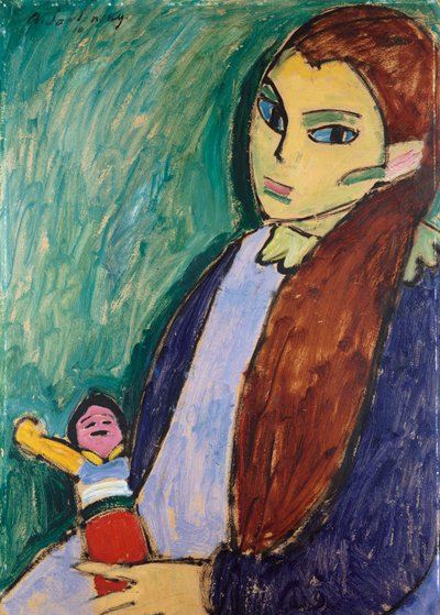 Girl with Doll by Alexej von Jawlensky