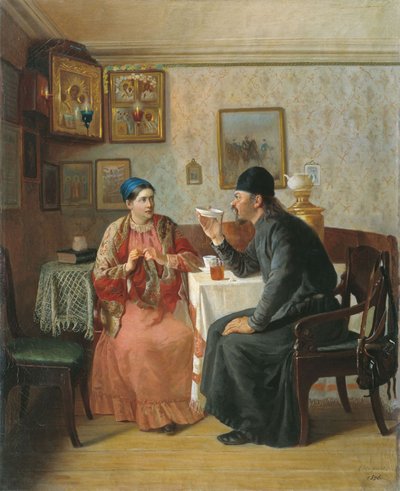 Tea drinking by Alexey Avvakumovich Naumov